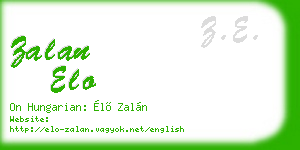 zalan elo business card